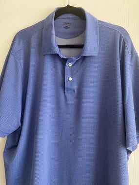 Daniel Cremieux Light Blue Textured Short-Sleeve Polo